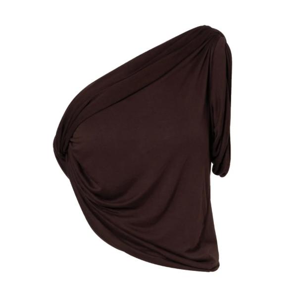 Rick Owens Draped Knitted One-Shoulder Top, ₹37,904 approx.