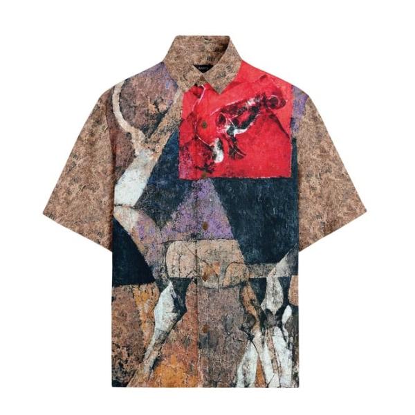 Addy’s Abstract Clash Pure Satin Linen Short Sleeve Shirt, ₹2,999