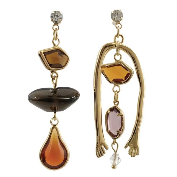 Bling Queen Asymmetrical Dangle Earrings, ₹1,299
