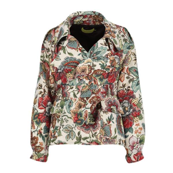 Marques’ Almeida White Brocade Cropped Trench Coat Style Jacket, ₹81,842 approx.