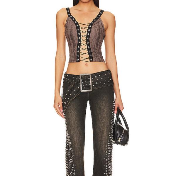 Jaded London Studded Low Rise Jeans, ₹15,199