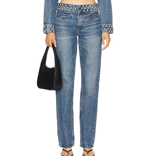 Grlfrnd Leandra Low Rise Straight Leg Jeans, ₹12,320