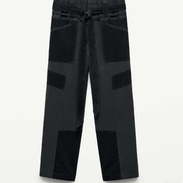 Zara Patchwork Cargo Trousers, ₹9,550