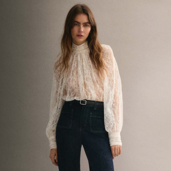 H&M Oversized Lace Blouse, ₹4,999