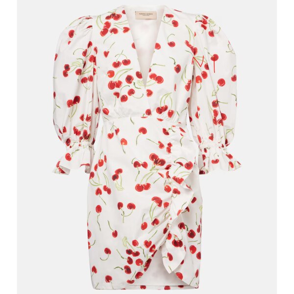 Adriana Degreas Puff-Sleeve Cotton-Blend Minidress,  ₹29,801