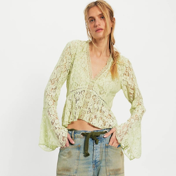 Free People Whispering Love Lace Top, ₹13,375 approx. 
