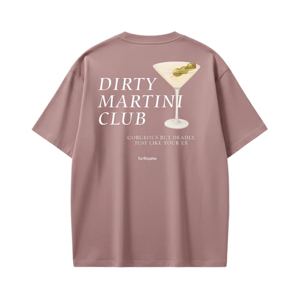Culture Circle Forfksake Dirty Martini Club Nude Pink T-shirt, ₹3,699