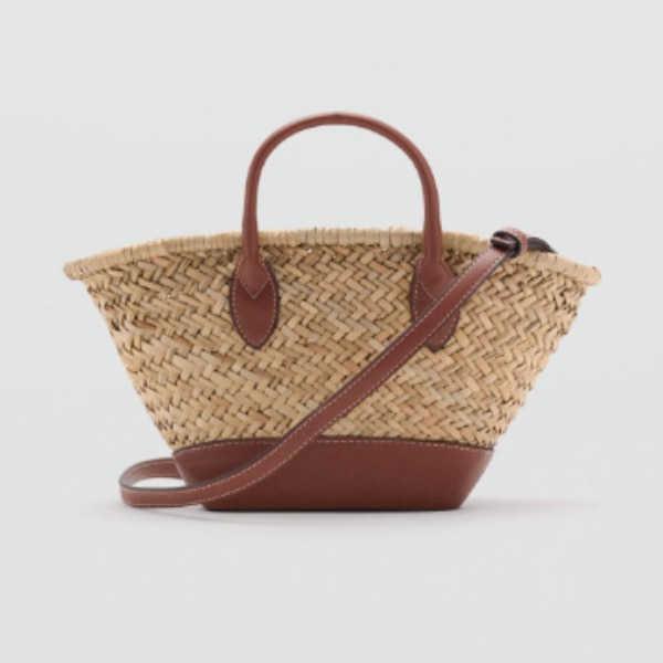 Mango Basket Weave Textured Structured Handheld Bag, ₹4,090