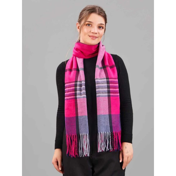 Tossido Pink Check Woolen Muffler, ₹2,290