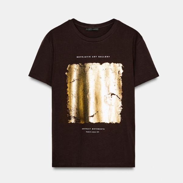 Zara Metallic Print T-shirt, ₹1,950