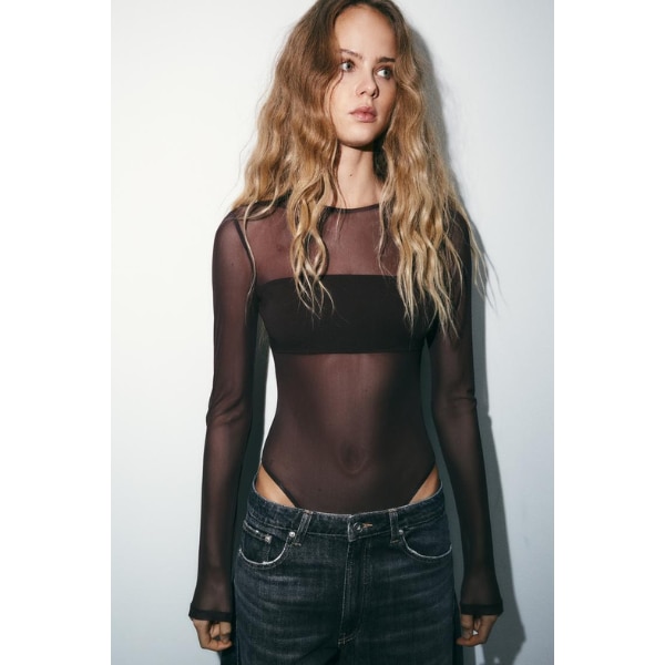 Zara Combined Tulle Bodysuit, ₹1,650
