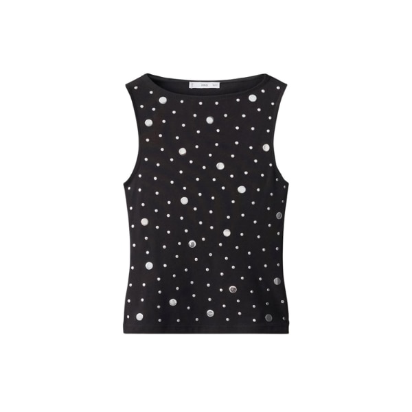 Boat Neck Top with Rhinestones, Mango, ₹2,090 