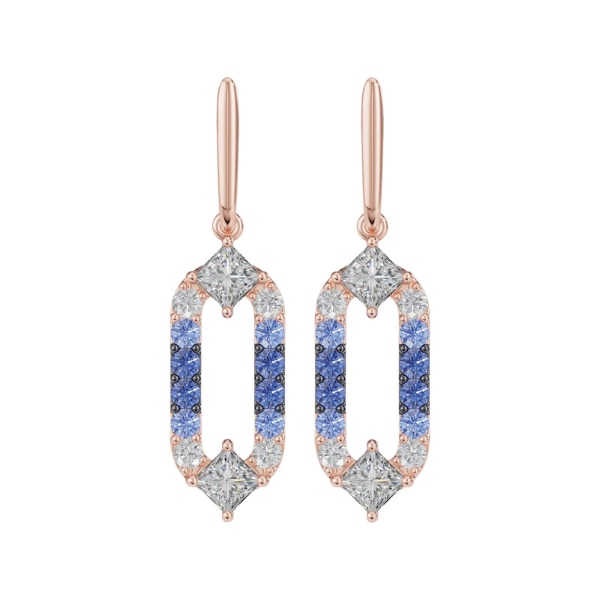 Prismara Celestial Sapphire Ombre Dangle Earrings, ₹93,854