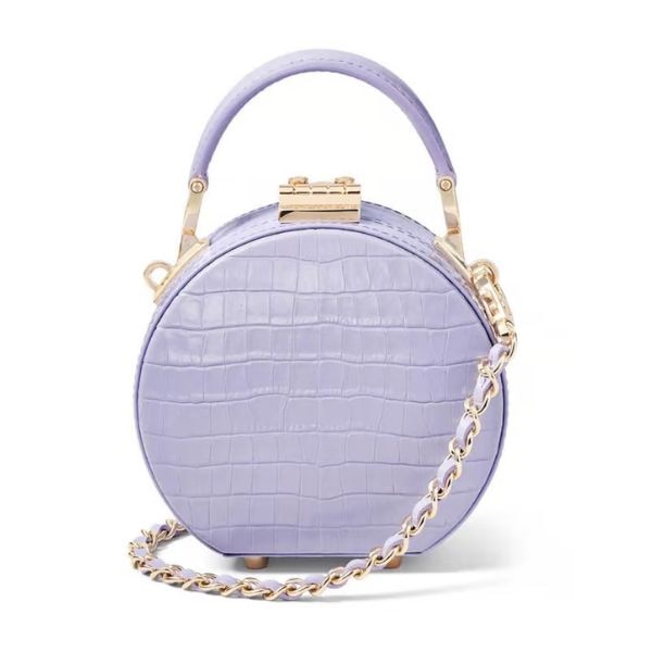 Aspinal Of London Lavender Hat Box Micro Cross Body Bag, ₹49,999   