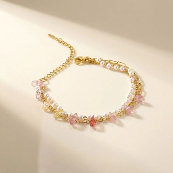 Palmonas Minimalist Pearl Three Layered Bracelet, ₹3,271
