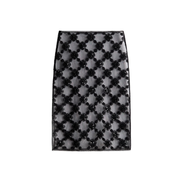 H&M Embellished Mesh Skirt, ₹2,299