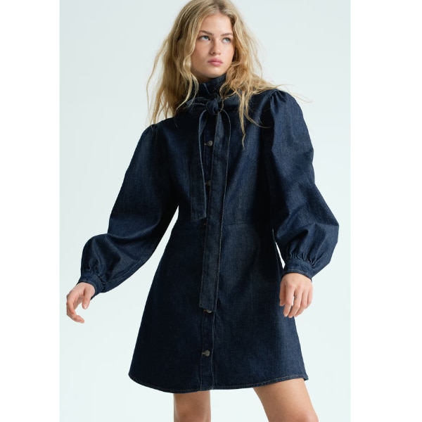 H&M Tie-Detail Denim Dress, ₹2,999