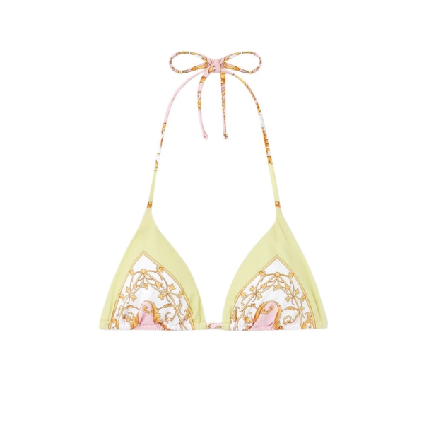 Versace Printed Triangle Bikini Top, ₹49,000