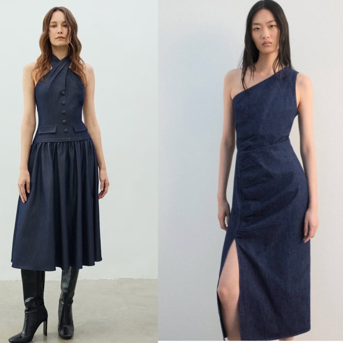Denim dresses are reclaiming their place as the smartest off duty staple