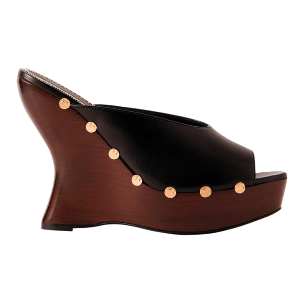 Magda Butrym Studded Leather Wedge Mules, ₹1,05,000 approx.