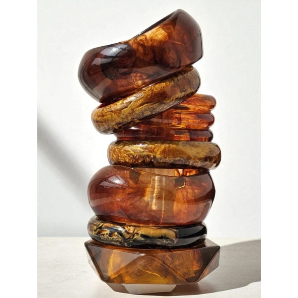 Ishhaara Stack Of Rooted Resin Bracelet, ₹9,900