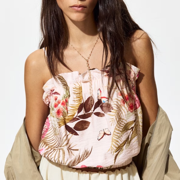 H&M Frill-Trimmed Strappy Top, ₹1,299