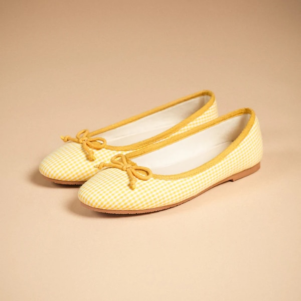 Theater Women Check Yellow Swans Flat, ₹1,990