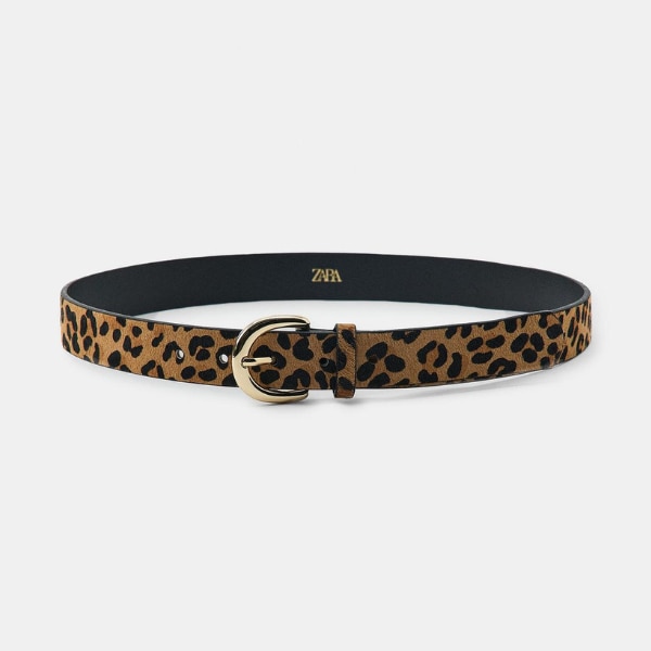 Zara Leather Animal Print Belt, ₹2,350