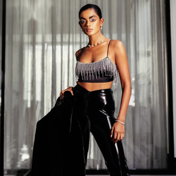 Lea Clothing Sydney Black Rhinestone Top CL, ₹3,890