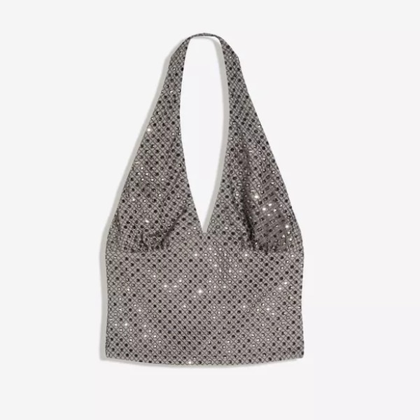 Bershka Rhinestone Halter Top, ₹2,950
