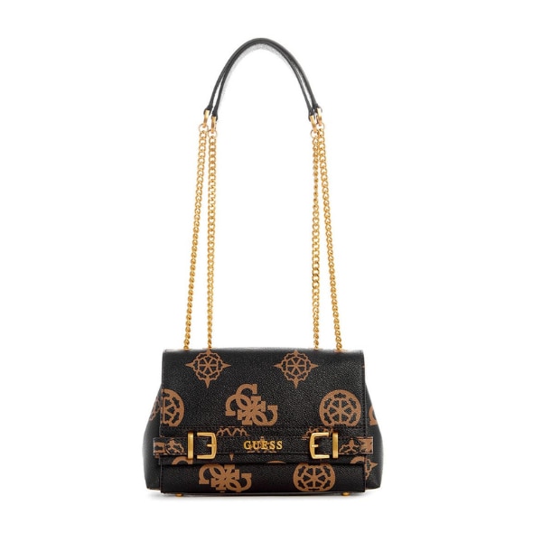 Guess Women Black Printed Shoulder Bag with Magnetic Button Closure, ₹8,760