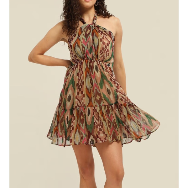 Label Ritu Kumar Multi Color Aquinnah Halter Dress, ₹5,900