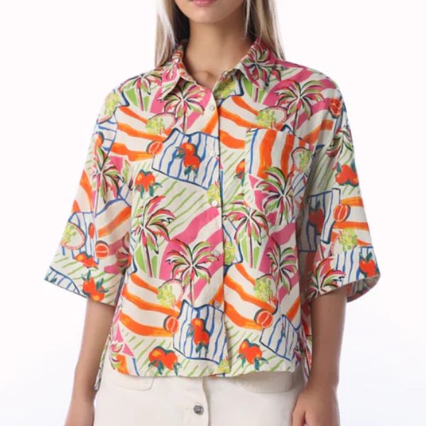 Only Multicolour Printed Oversized Shirt, ₹2,599 