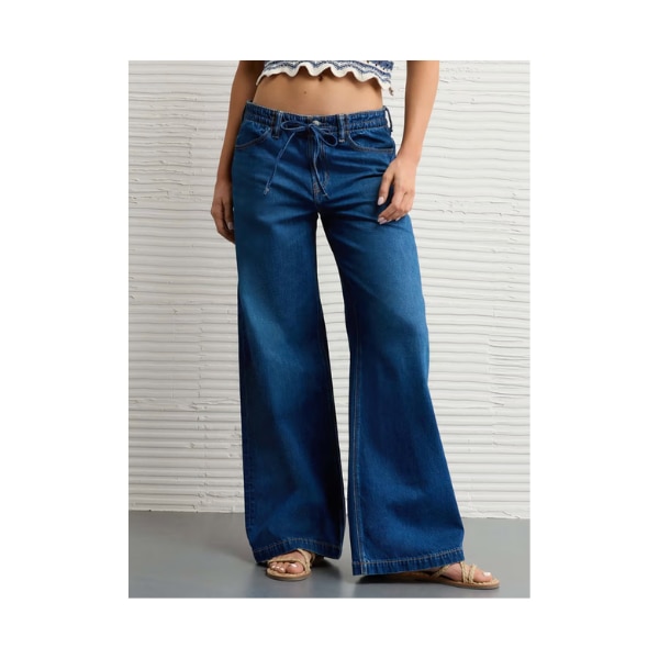 American Eagle Blue Low Rise Ultra Wide Leg Jeans, ₹3,160