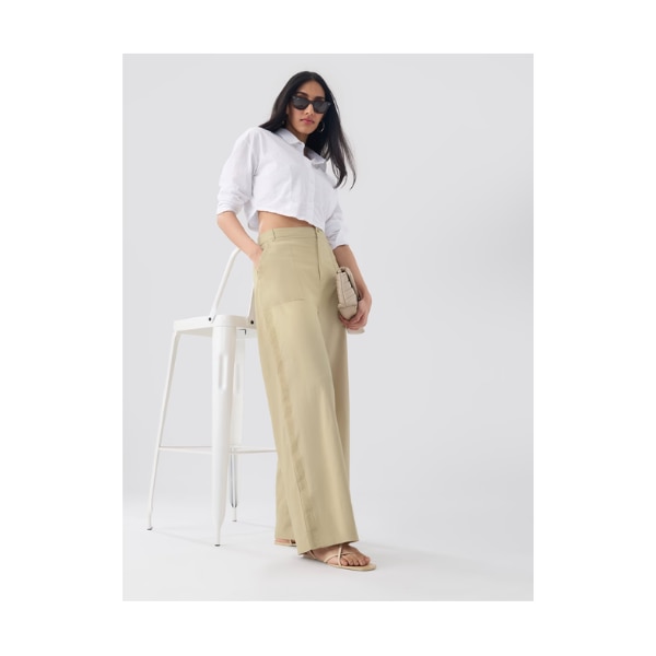 The Souled Store Cotton Linen Low Rise Pant, ₹2,099