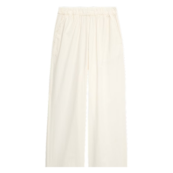 M&S Pure Cotton Poplin Pull On Straight Leg Trousers ₹2,499 