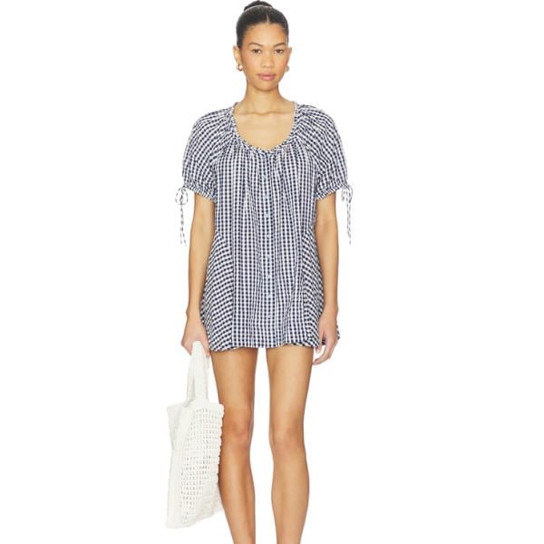 Free People Farley Gingham Dress, ₹18,899