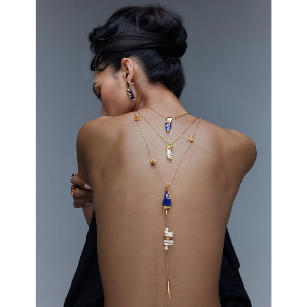 Outhouse Jewellery The Lazuli Sculpt Layered Necklace, ₹19,500