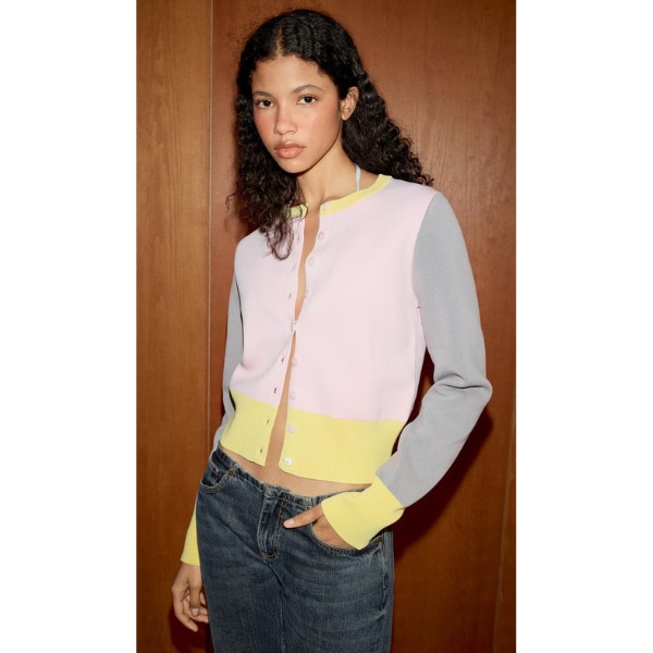 Zara Colour Block Cardigan, ₹2,950