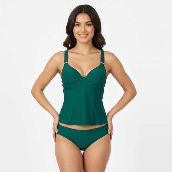 The Beach Company V Neck Square Ring Tankini Set, ₹3,750