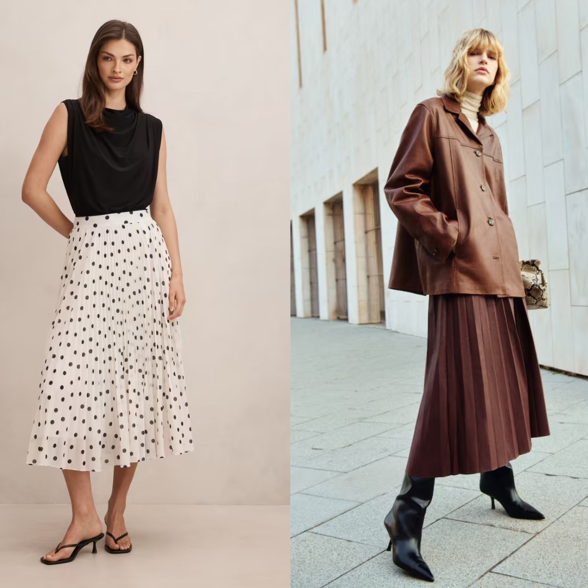 Every cool-girl wardrobe needs a pleated skirt this summer