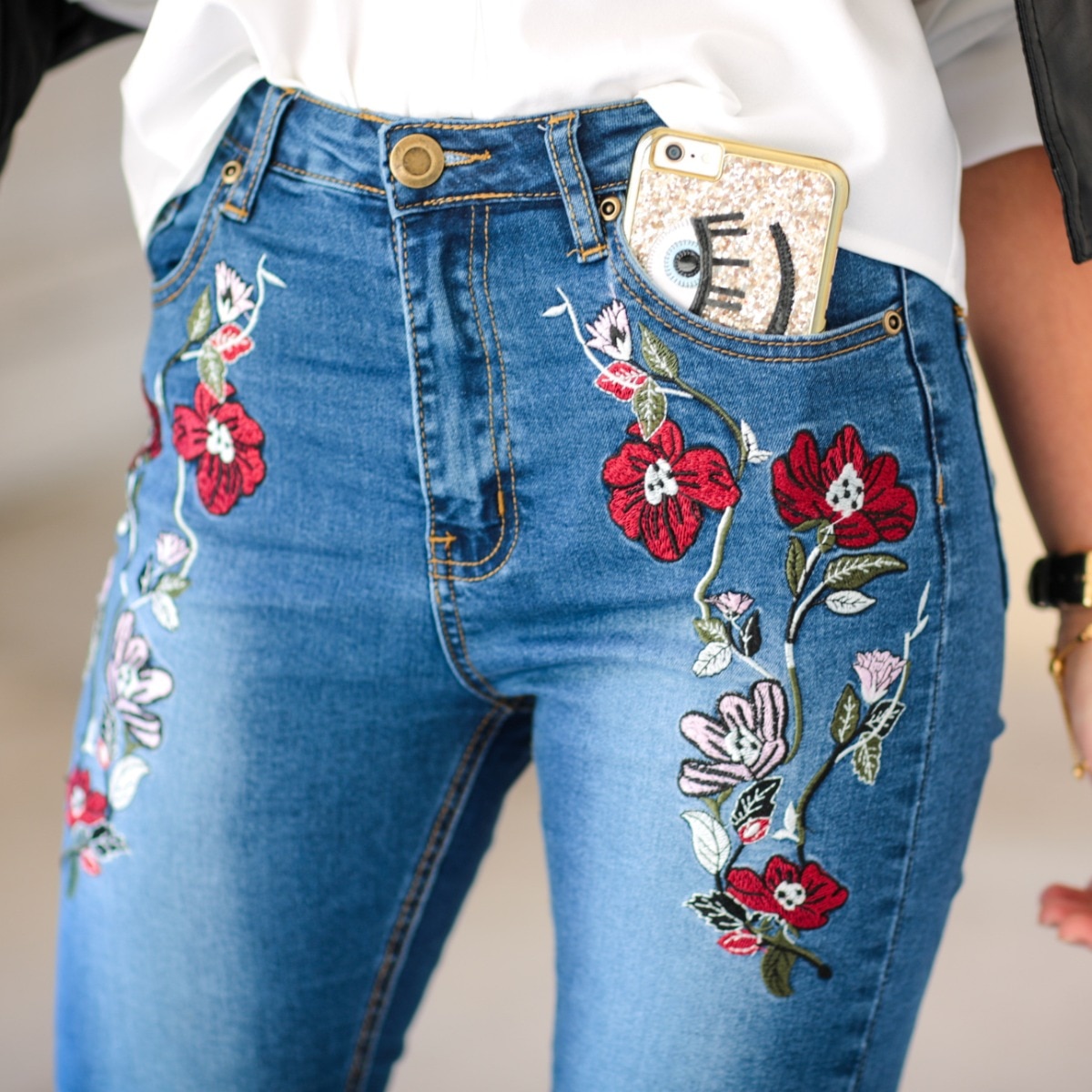 Embroidered jeans to make your basic tees look infinitely cooler