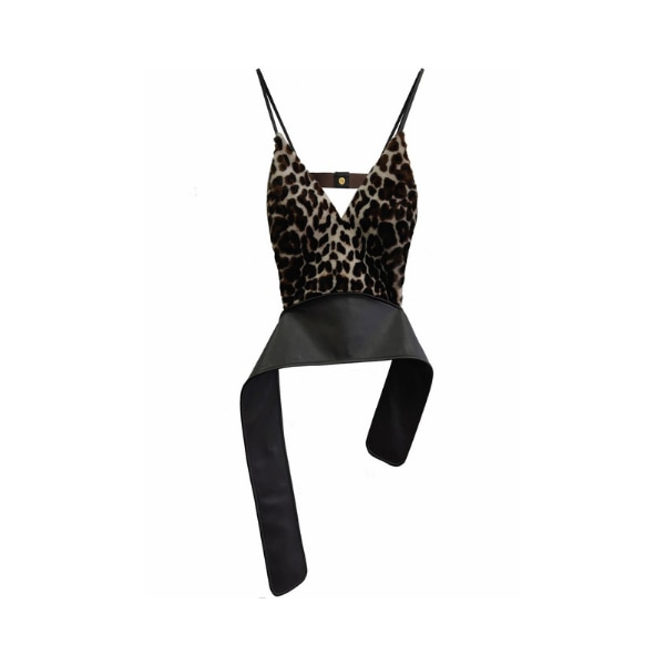 Jacques Wei Leopard Print Shearling Camisole, ₹44,500 approx.