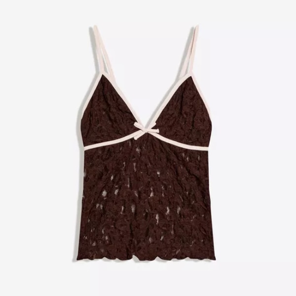 Bershka Lace Bow Strappy Top, ₹1,350