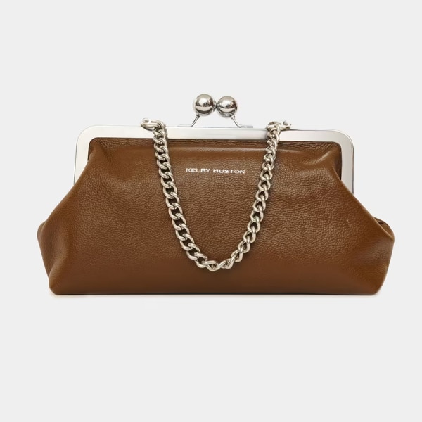 Kelby Huston Textured Clutch with Kiss Lock, ₹11,800
