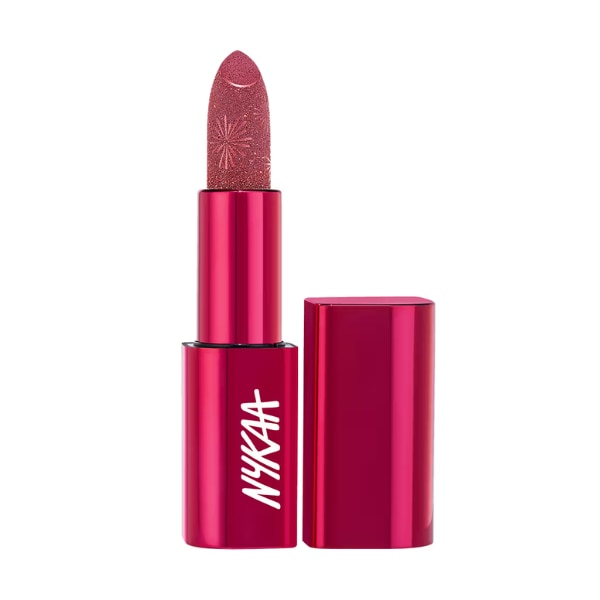 Nykaa Ultra Silk Hydrating Satin Serum Creme Glitter Lipstick with Hyaluronic Acid - Splashin, ₹699