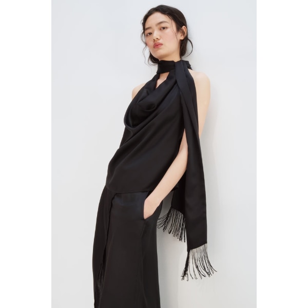 H&M Scarf-detail Satin Top, ₹1,899