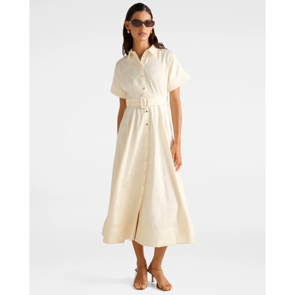 Forever New Judith Jacquard Shirt Midi Dress, ₹13,500 