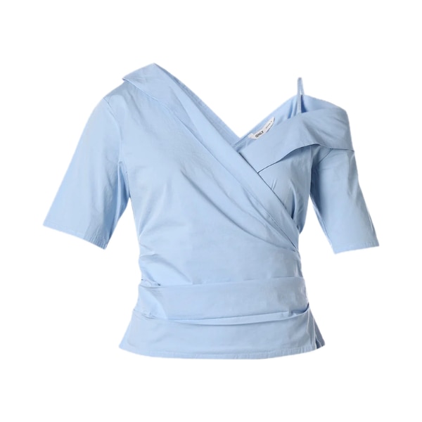 Only Blue Asymmetric Wrap Top, ₹1,400