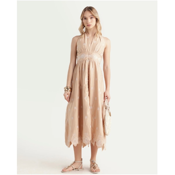 Rareism Somaxa Beige Plain Mini Dress, ₹14,999